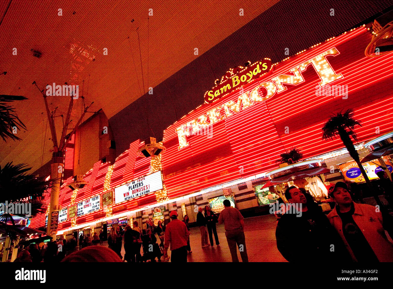 Fantastic light show at The old strip Freemont Street Las Vegas Nevada
