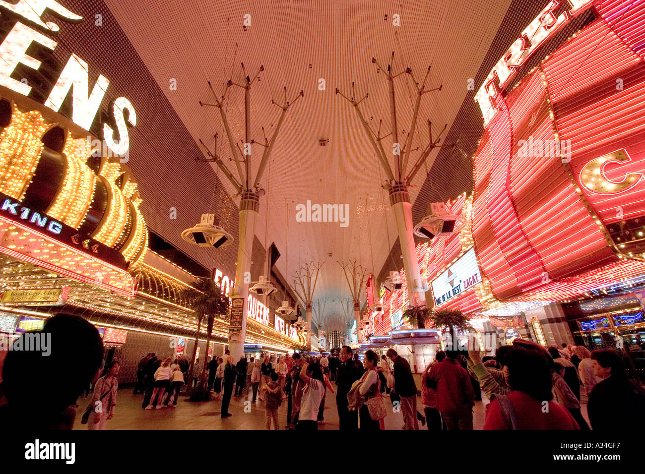 Fantastic light show at The old strip Freemont Street Las Vegas Nevada