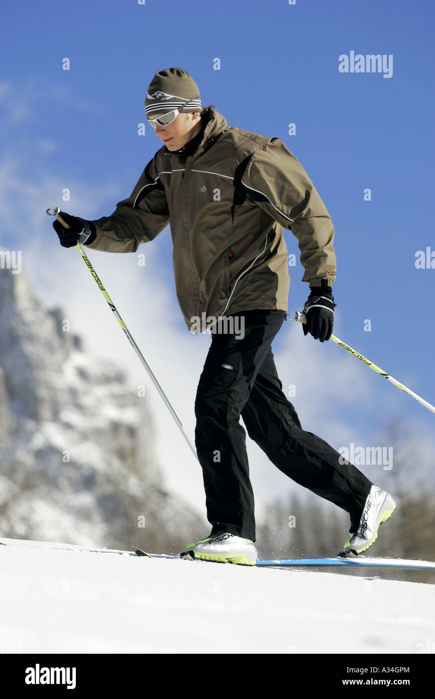 crosscountry skiing, Austria, Alps Stock Photo Alamy