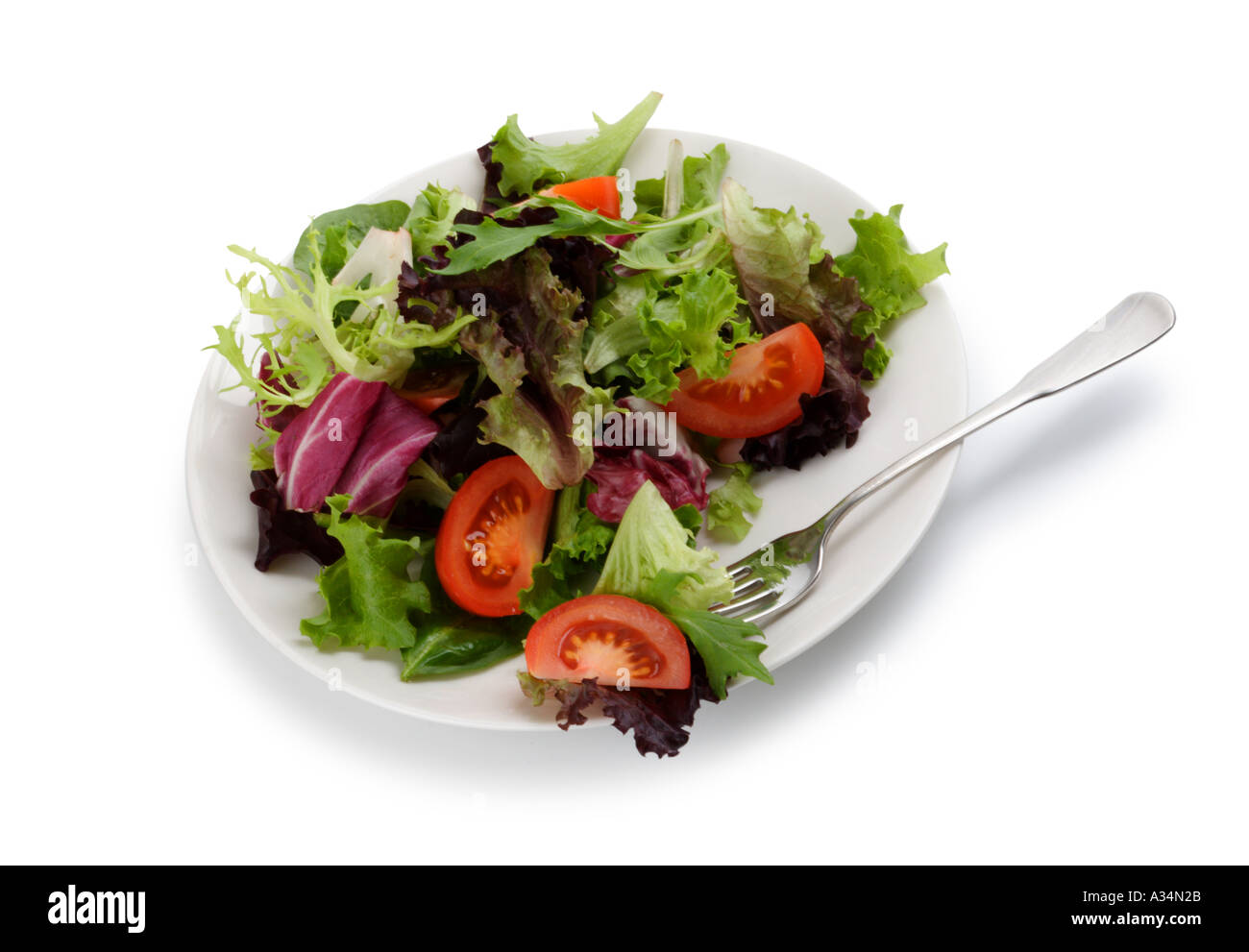 Mixed Green Salad Stock Photo Alamy