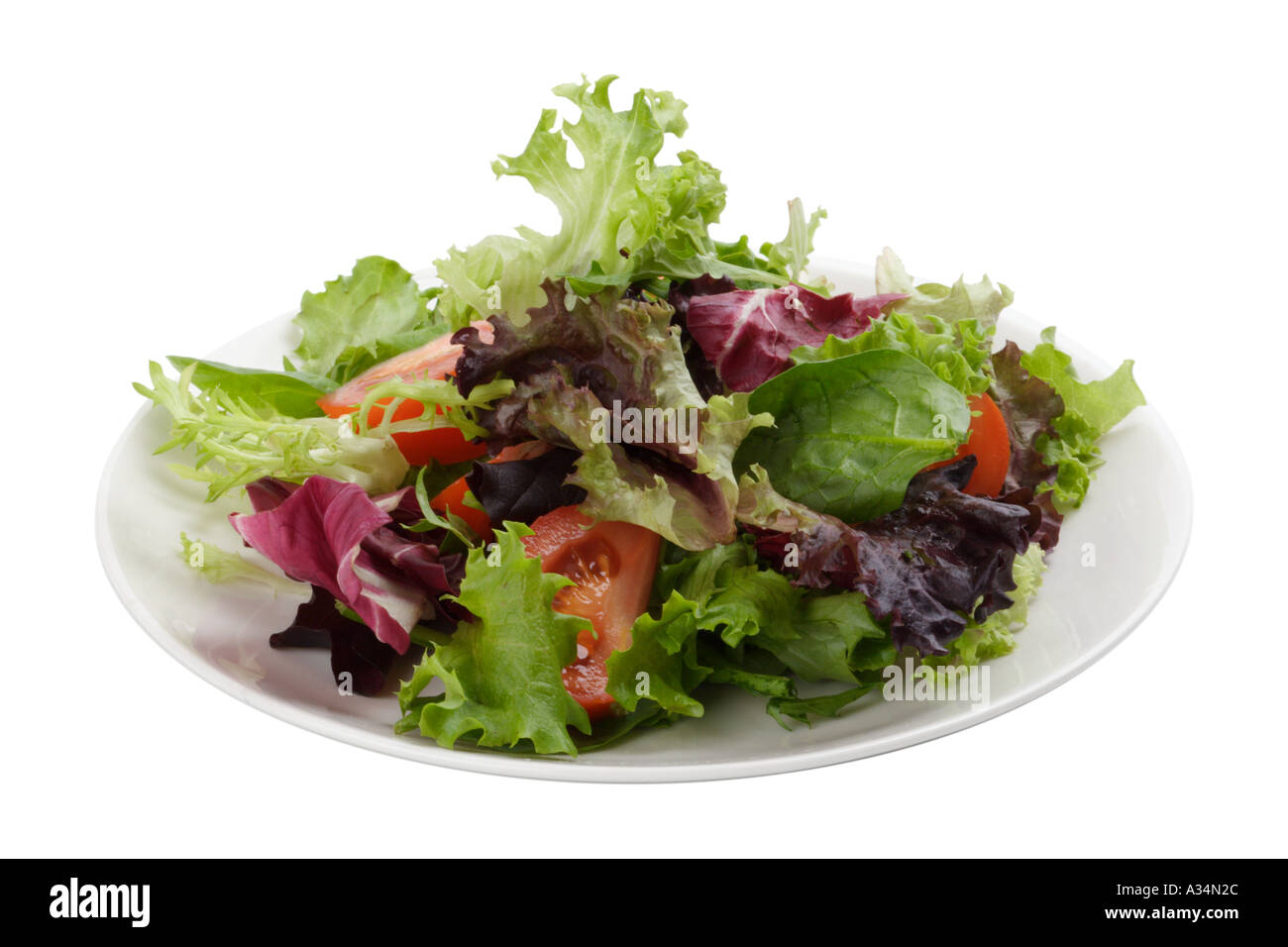 Mixed Green Salad Stock Photo Alamy