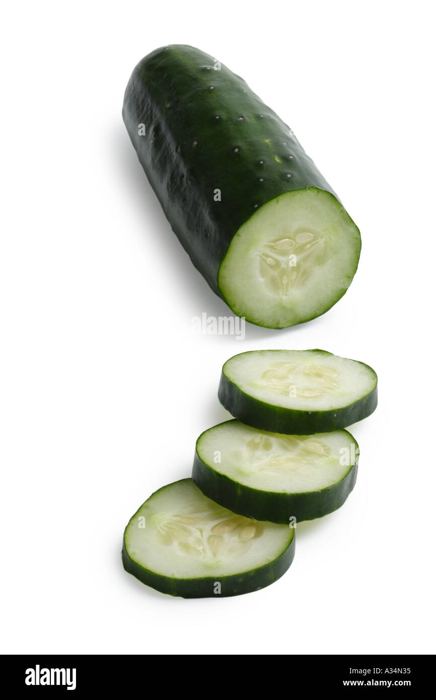 Sliced Cucumber Stock Photo