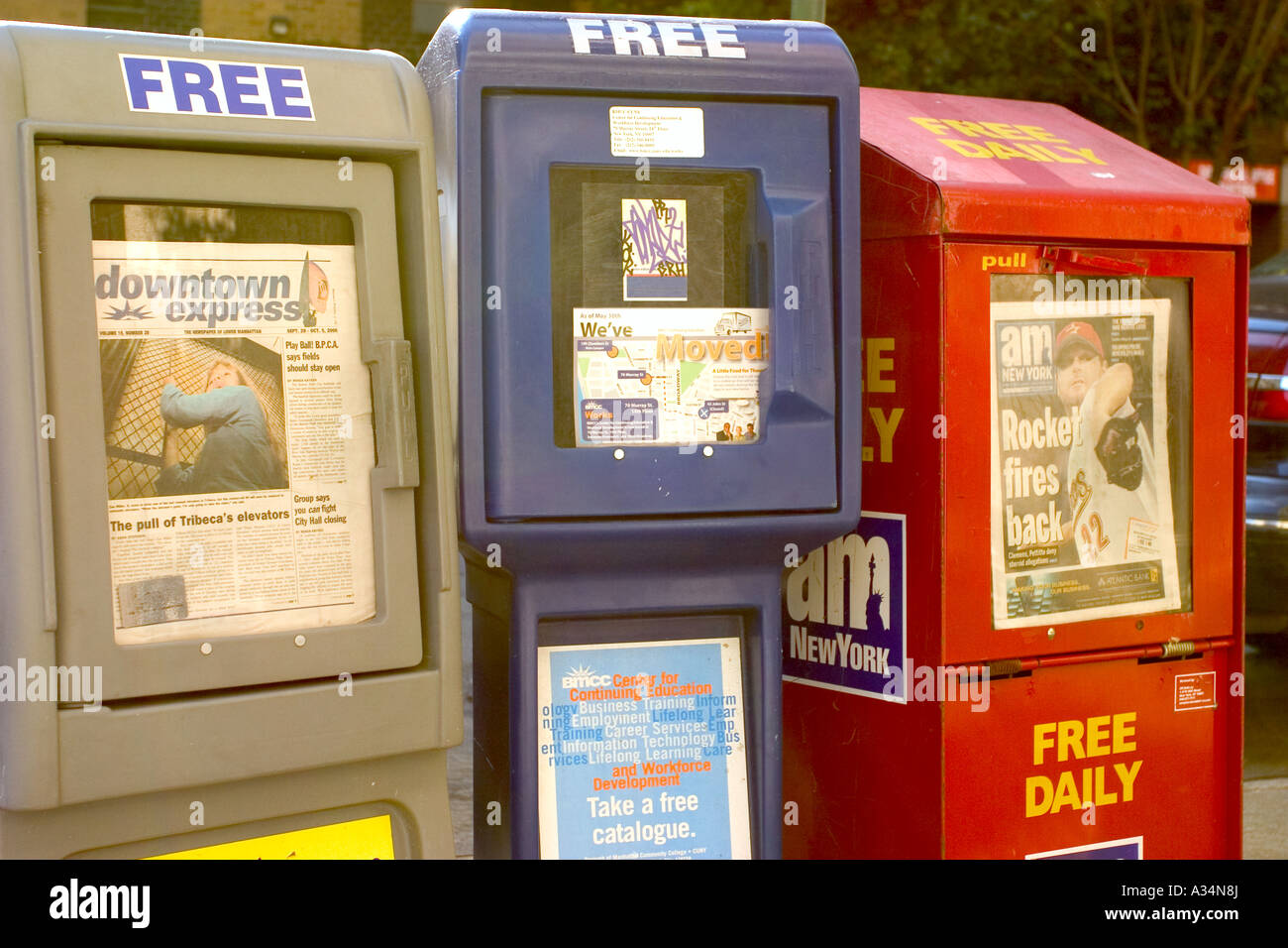 Newspaper box in new york usa Stock Photo Alamy