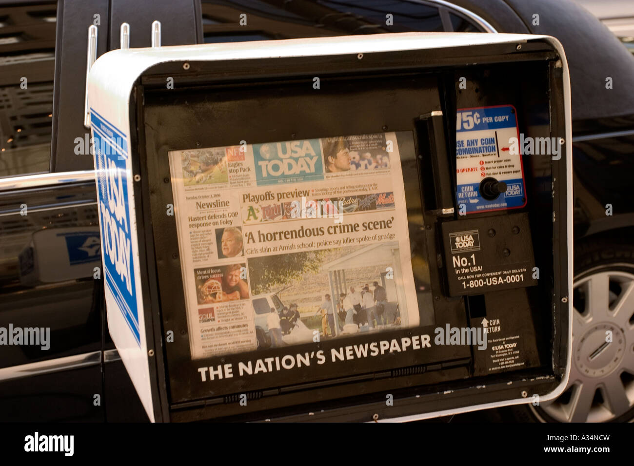 Newspaper box in new york usa today Stock Photo Alamy