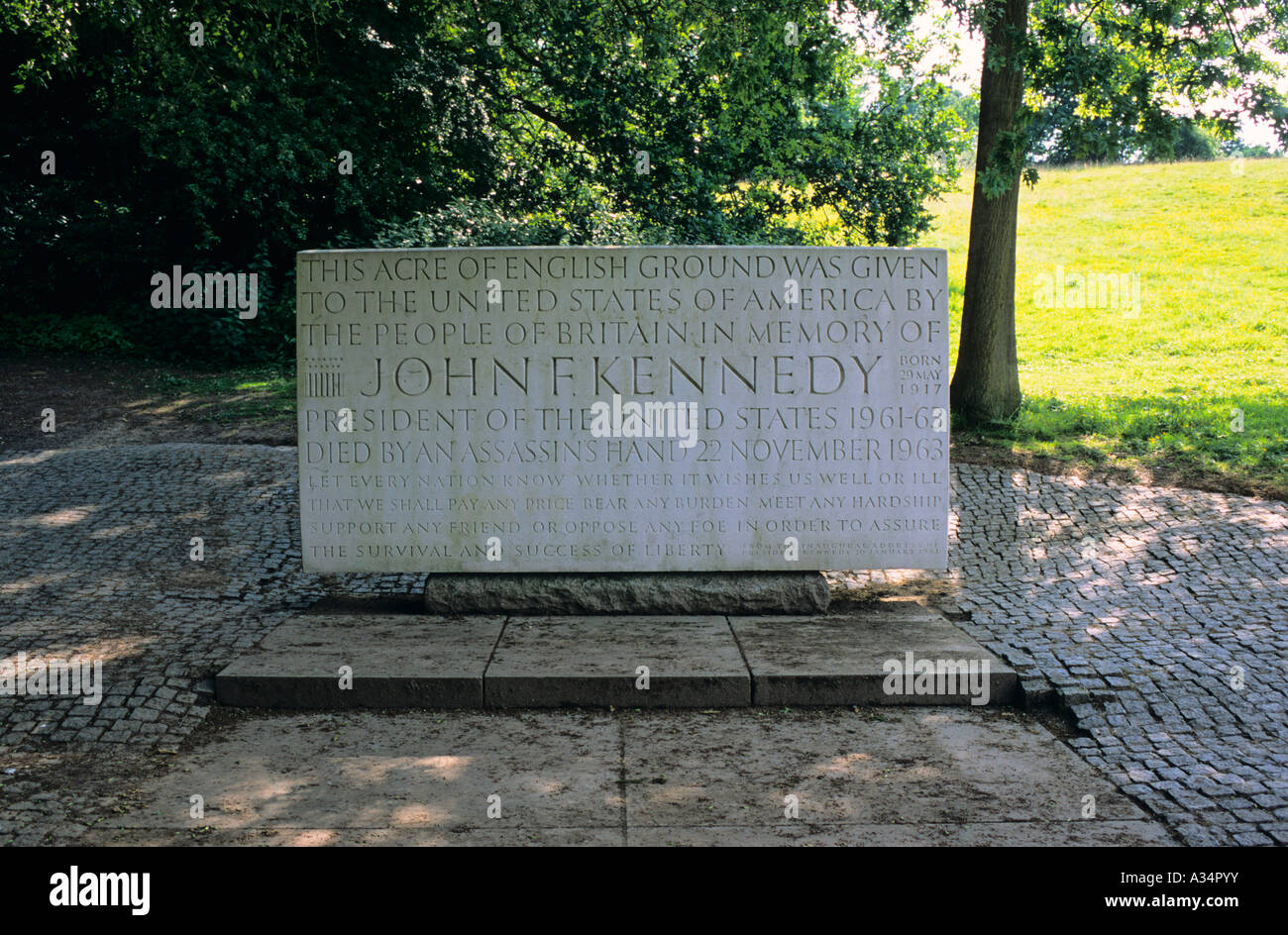 John F. Kennedy Memorial designed by Geoffrey Jellico, Runnymede