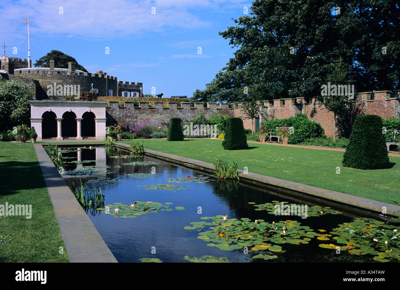 'Queen Elizabeth, The Queen Mother's Garden', Walmer Castle, Kent, UK Stock Photo