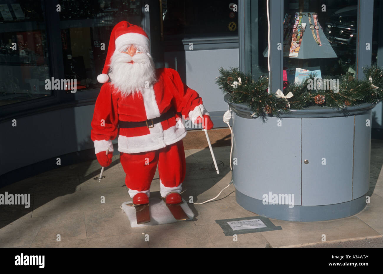 Skiing father Christmas, St.Tropez, France Stock Photo - Alamy