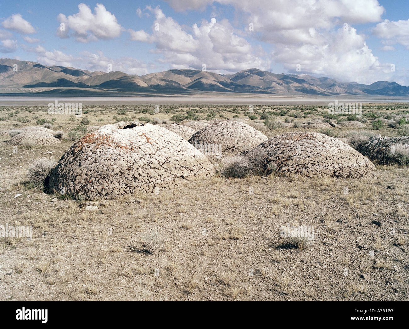USA Nevada Tufa formations made of calcium carbonate deposits south of Gerlach Nevada Stock Photo