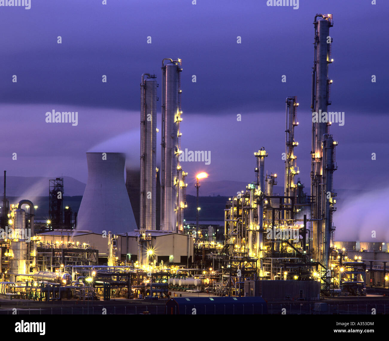 petrolchemical plant in Scotland, Grangemouth, Stock Photo