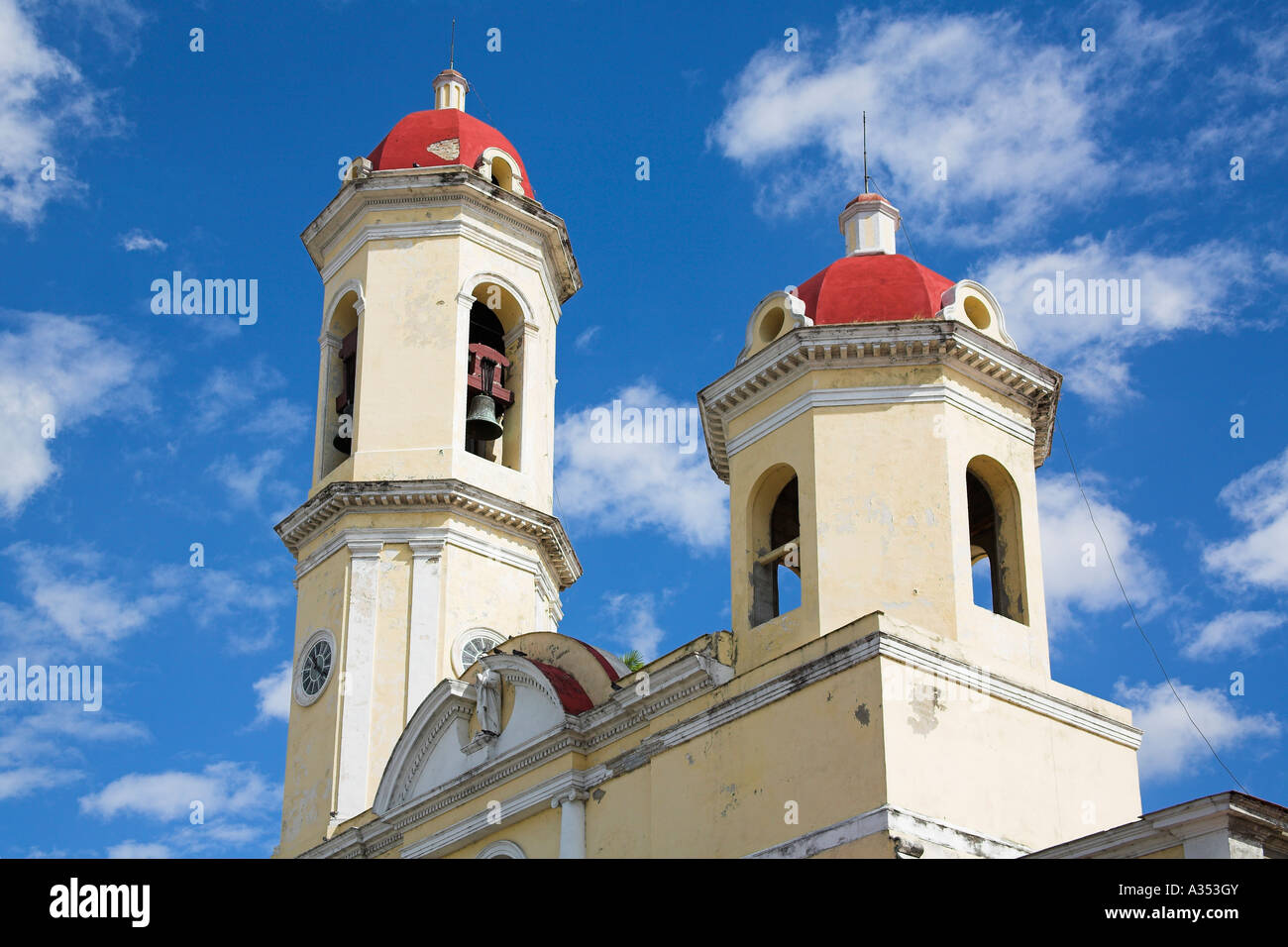 Catedral de la Purisima Concepcion, Our Lady of the Immaculate Conception, Parque Jose Marti, Plaza de Armas, Cienfuegos, Cuba Stock Photo