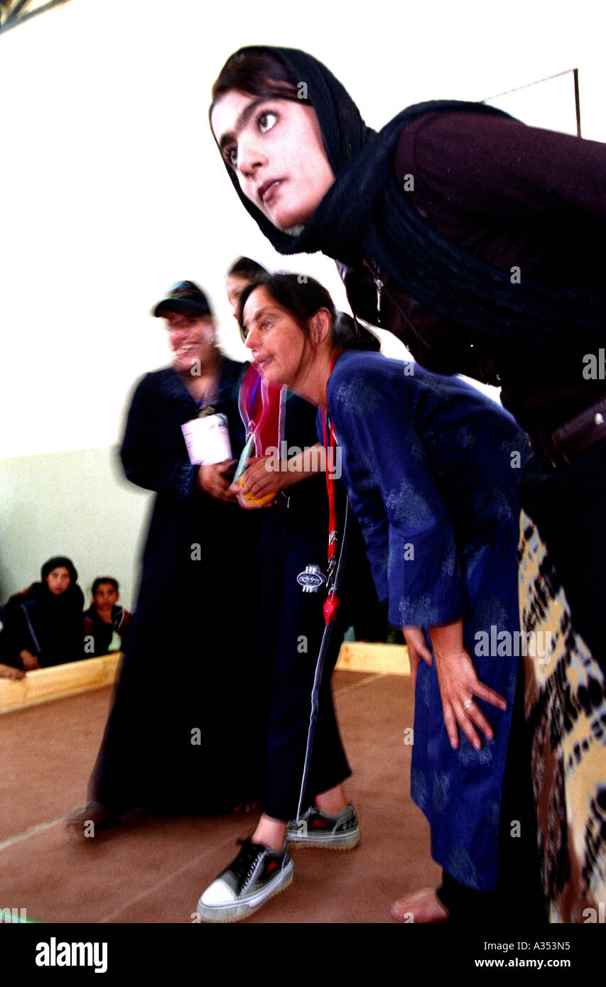Female Athletes playing bocce at Bagh-e-Zanana. Stock Photo