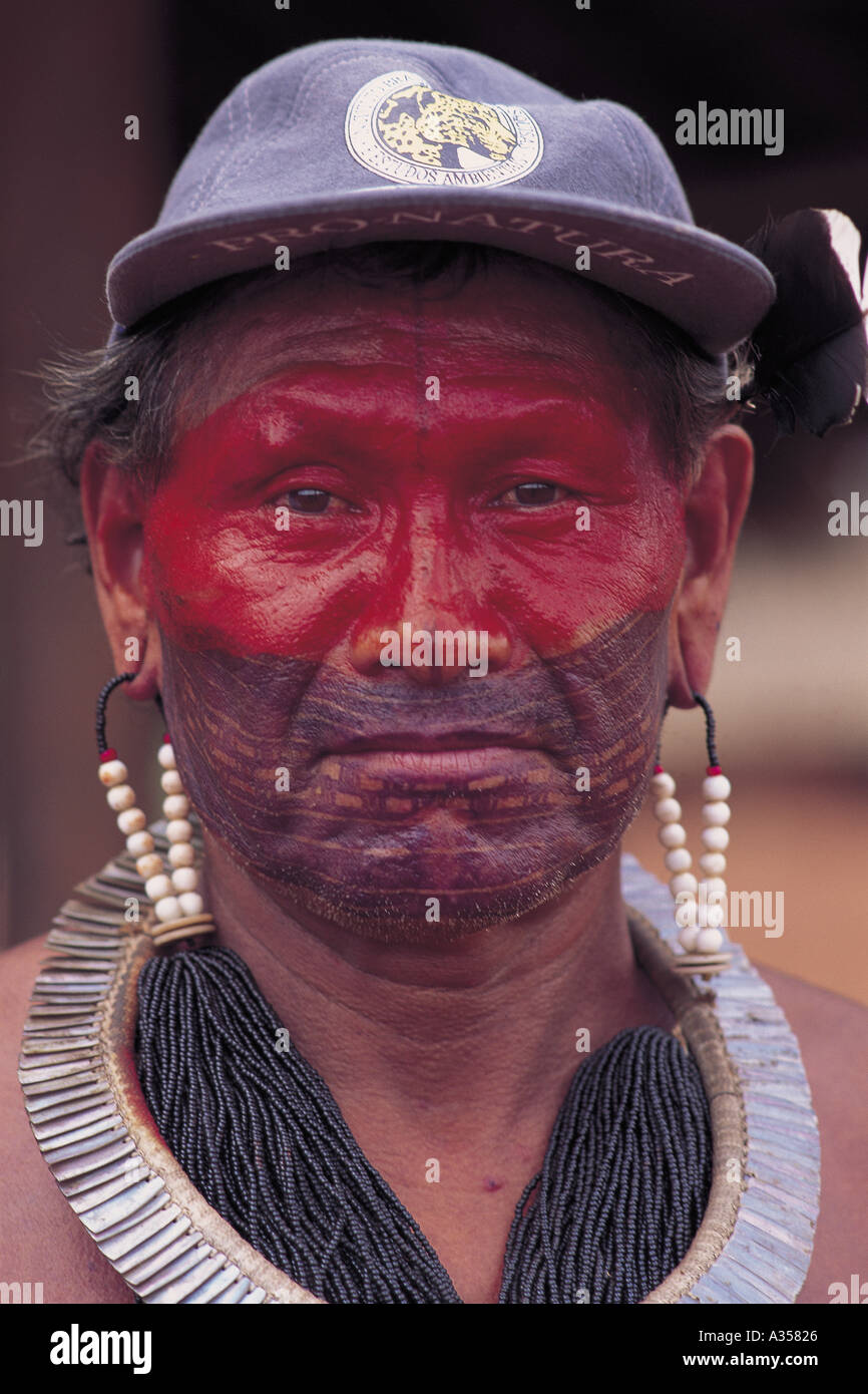 Kayapo man Stock Photo