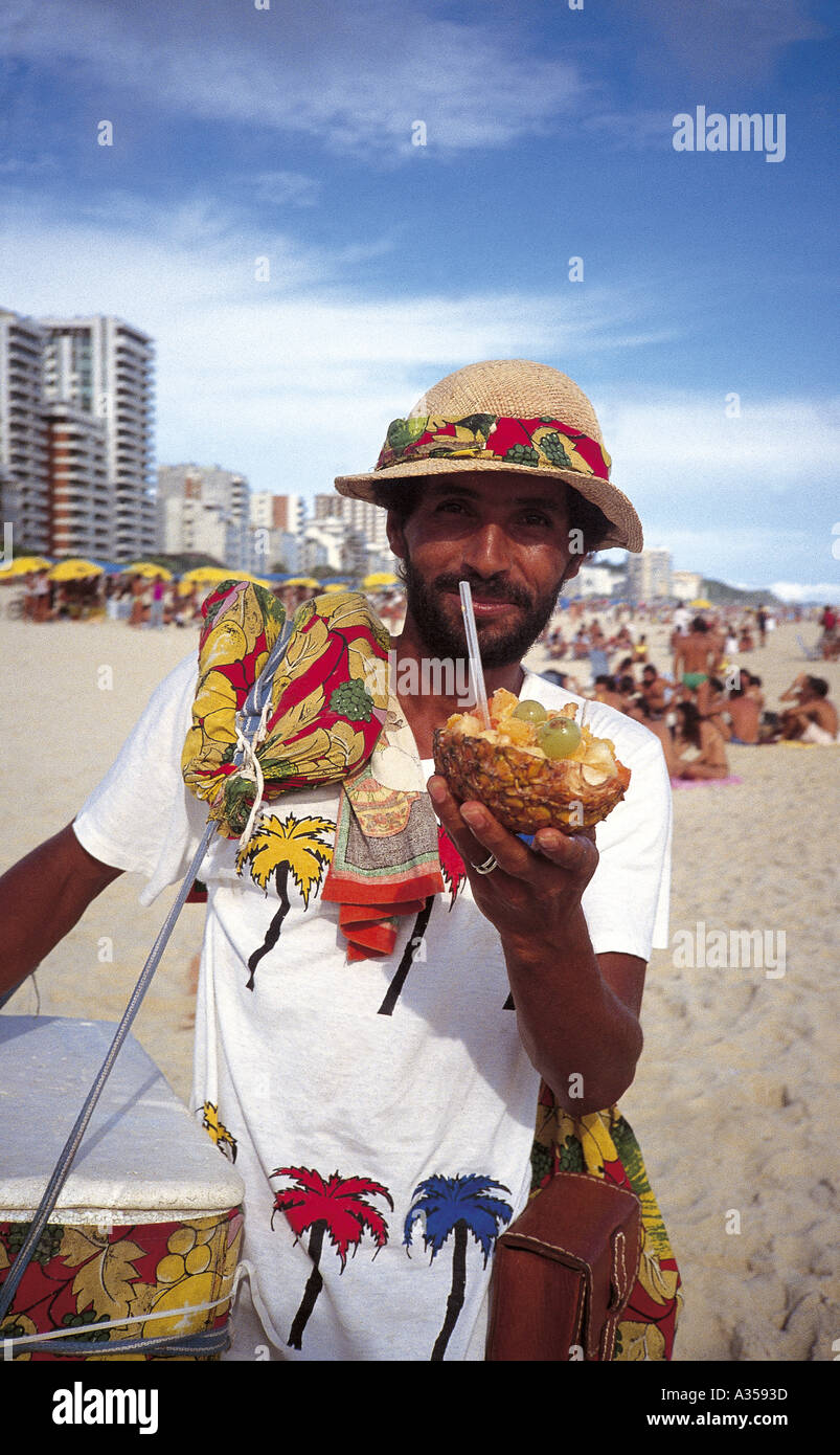 Beach Vendor Stock Photo