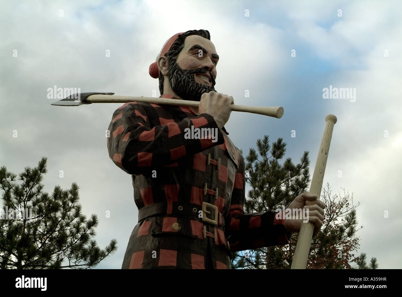 Paul Bunyan statue in Bangor Maine Stock Photo Alamy