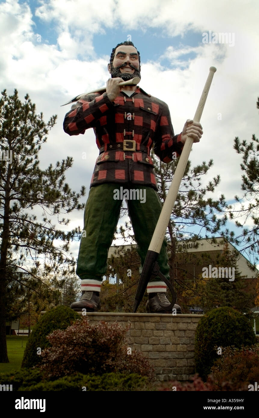 Paul Bunyan statue in Bangor Maine. Stock Photo