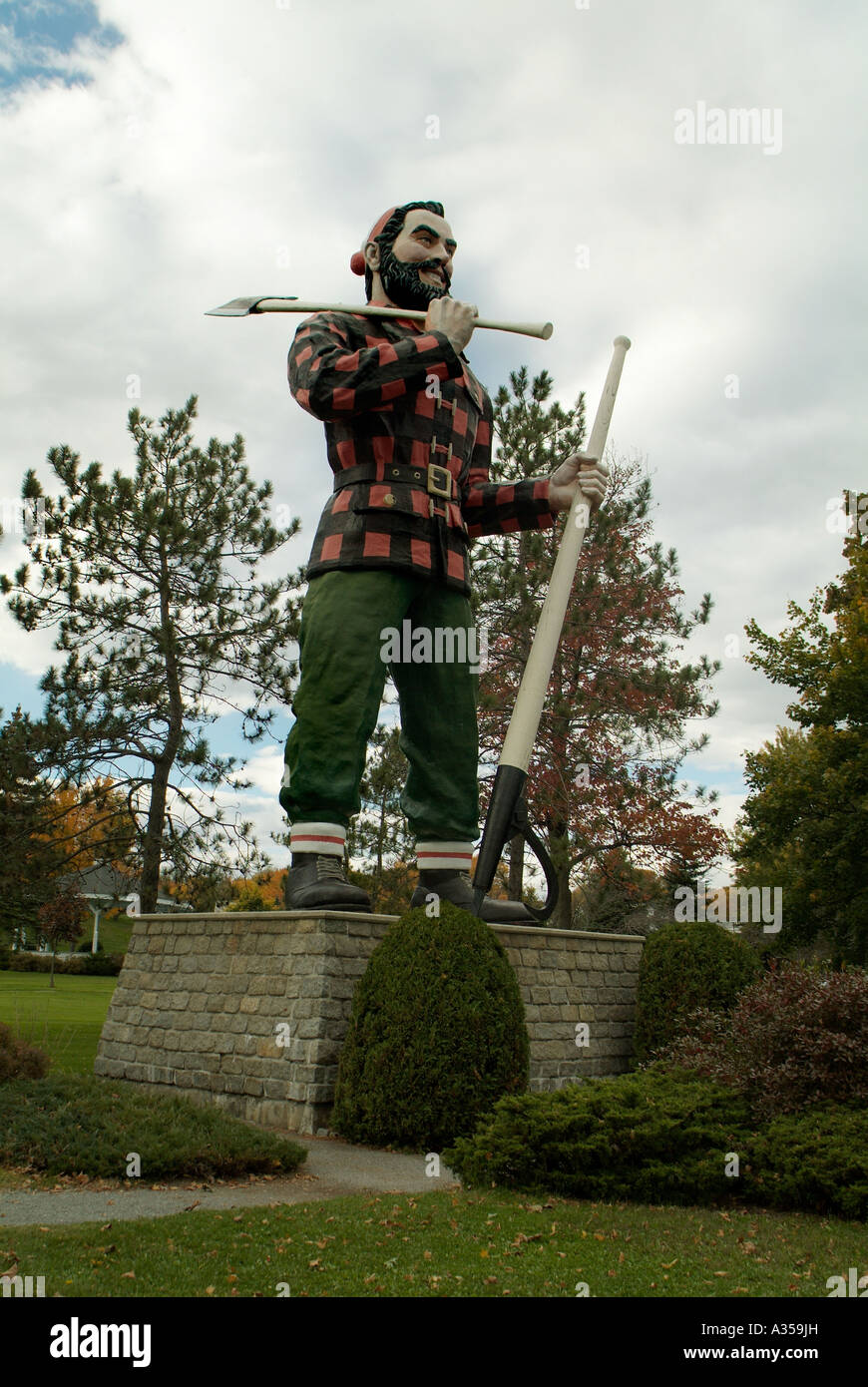 Paul Bunyan statue in Bangor Maine. Stock Photo