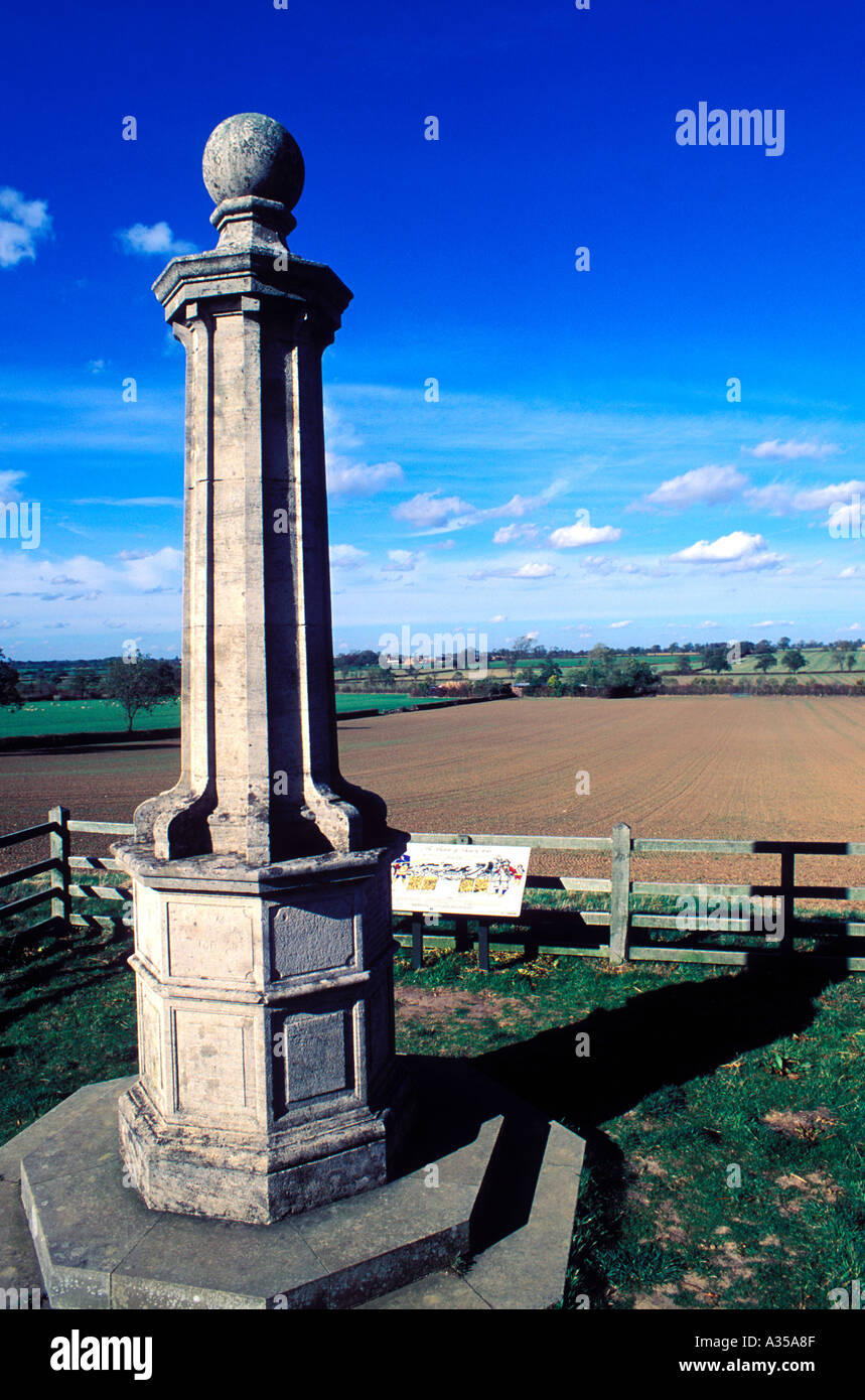 Naseby battlefield and memorial Northamptonshire England Stock Photo