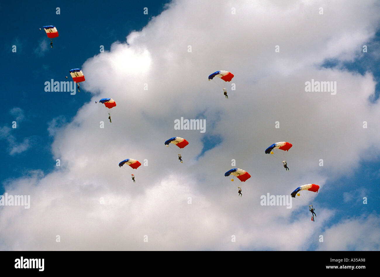 Phoenix parachute display team Stock Photo