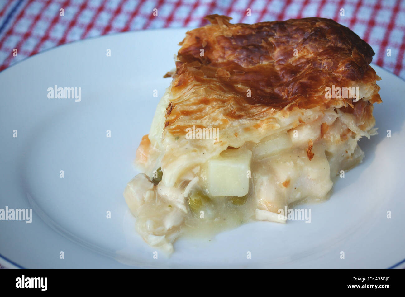 Chicken pie potato peas hi-res stock photography and images - Alamy