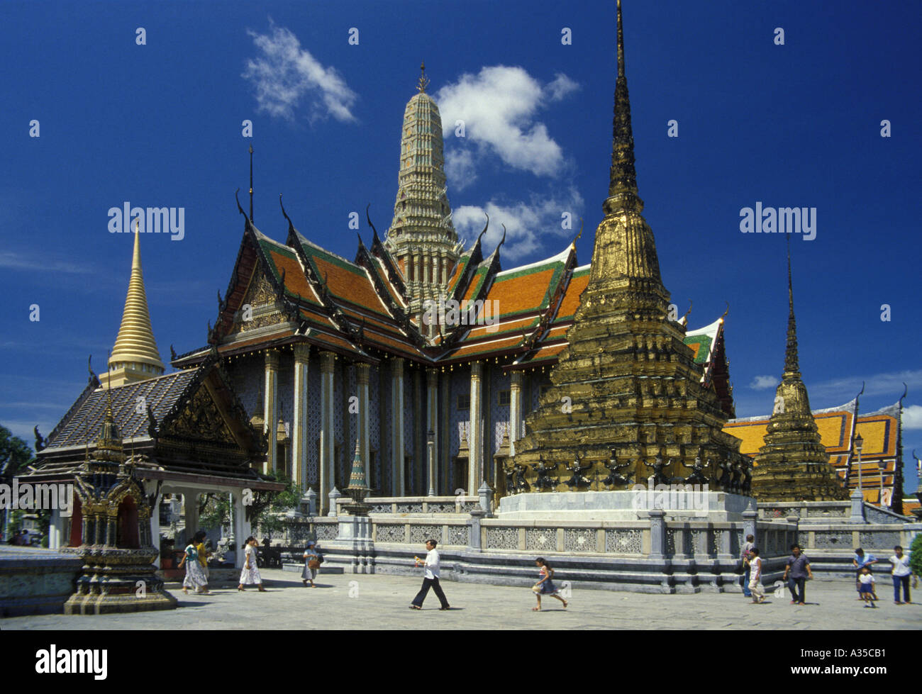 Thai Temple Grand Palace Bangkok Thailand South East Asia Stock Photo