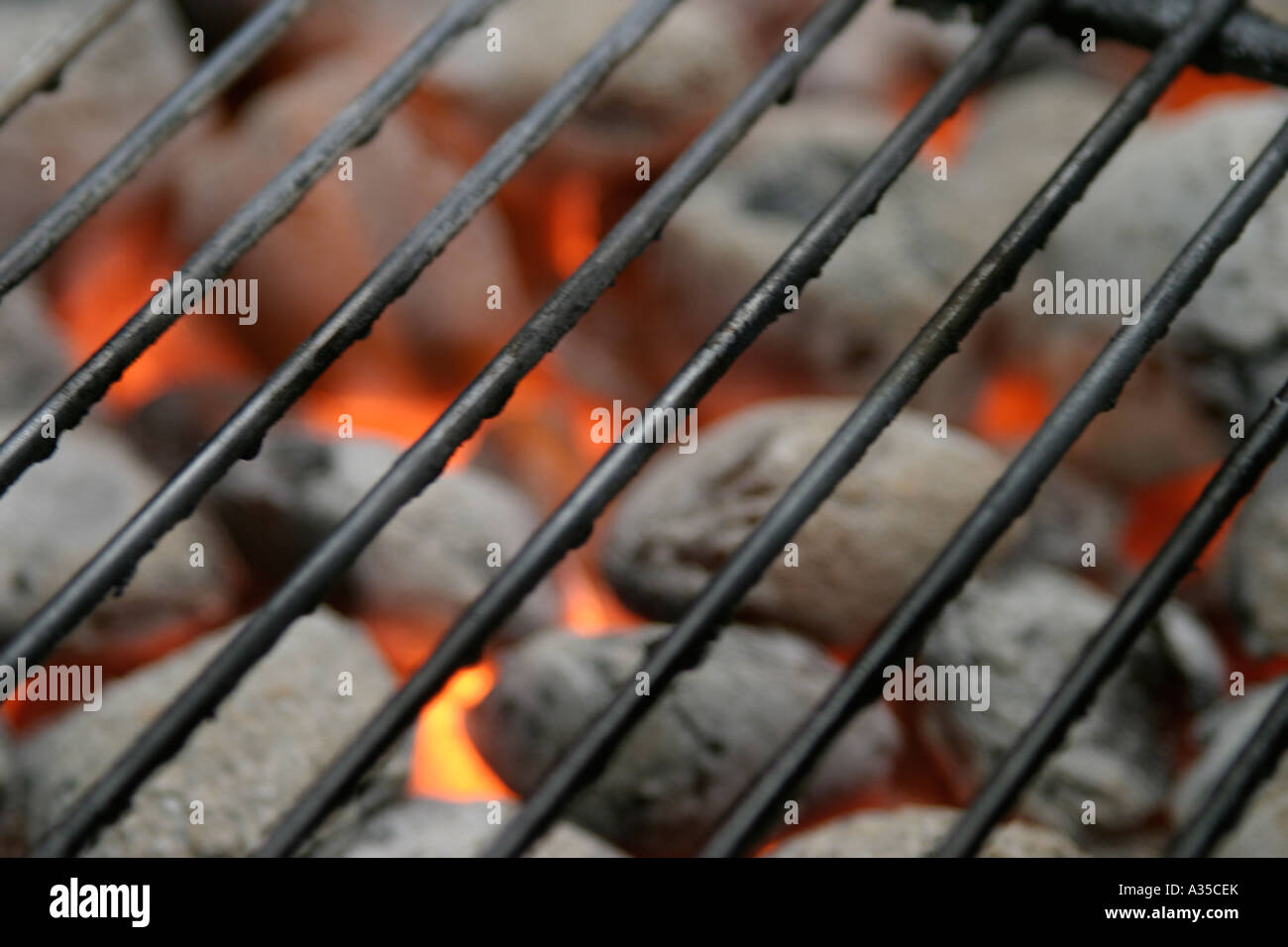 Hot Charcoal Grill Stock Photo Alamy