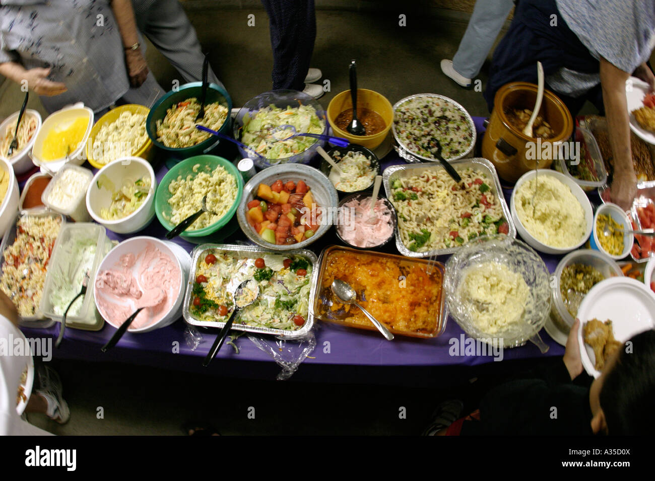 Pot Luck Dinner Stock Photo - Alamy