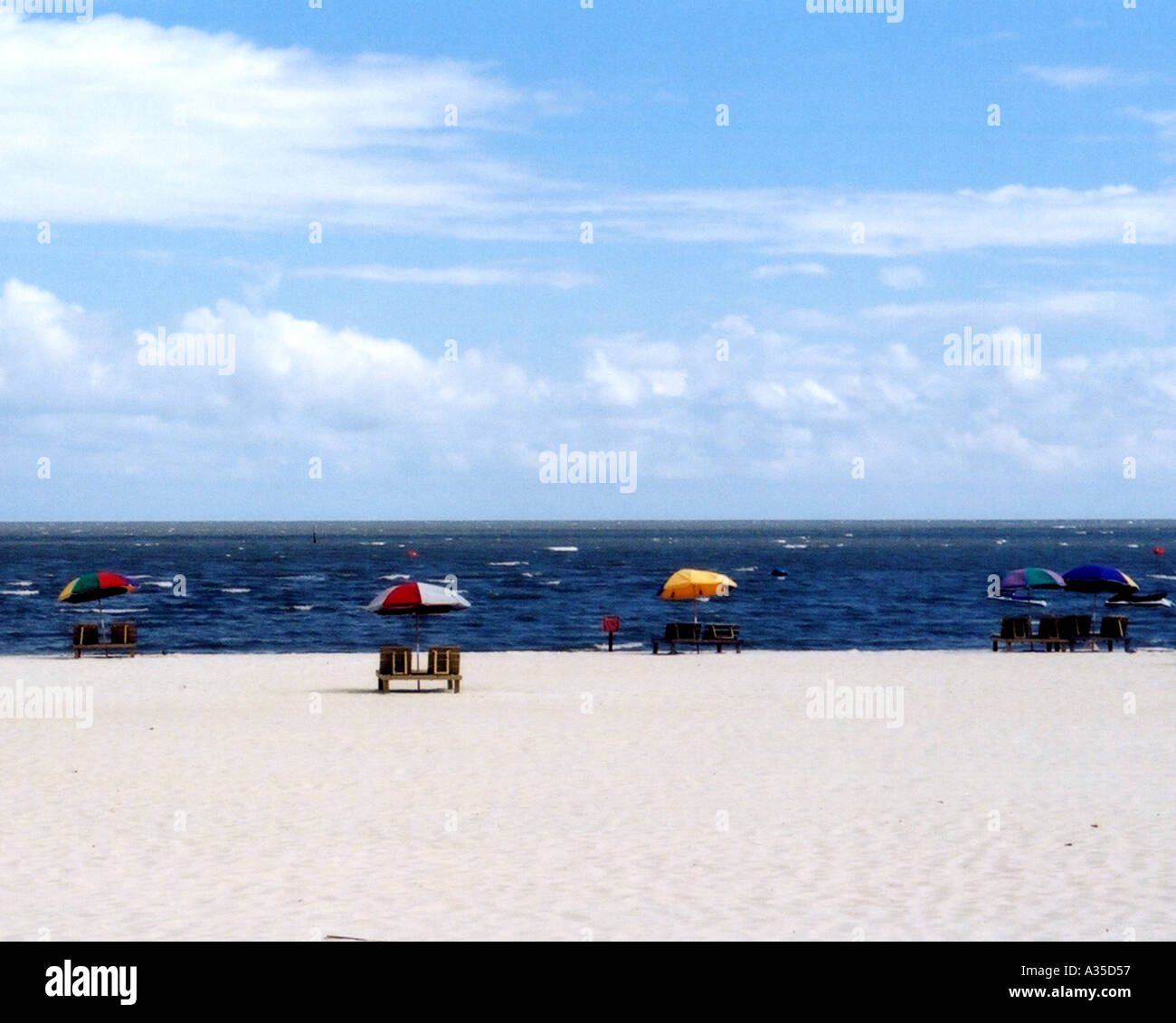 Beach Umbrellas Stock Photo