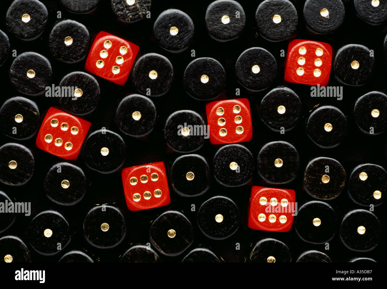 Dices dice red and black dices Stock Photo Alamy