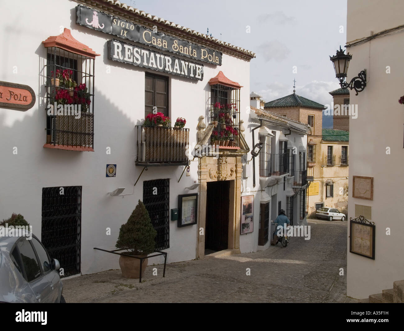 Restaurant Casa Santa Pola in Ronda Andalusia Spain Stock Photo - Alamy