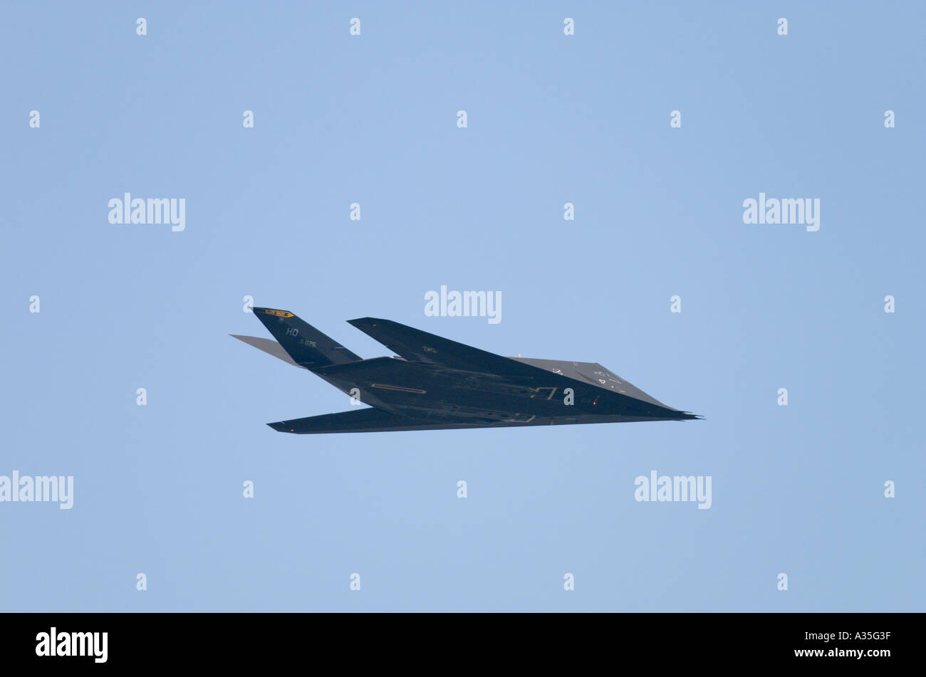 United States Air Force F-117 stealth fighter demonstration Stock Photo