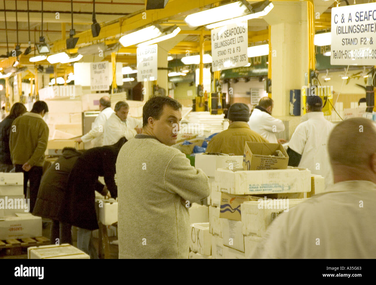 The Billingsgate Fish Market at Canary Wharf in London Stock Photo Alamy