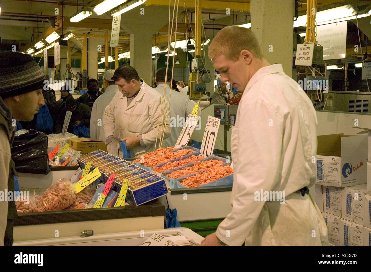 The Billingsgate Fish Market at Canary Wharf in London Stock Photo Alamy