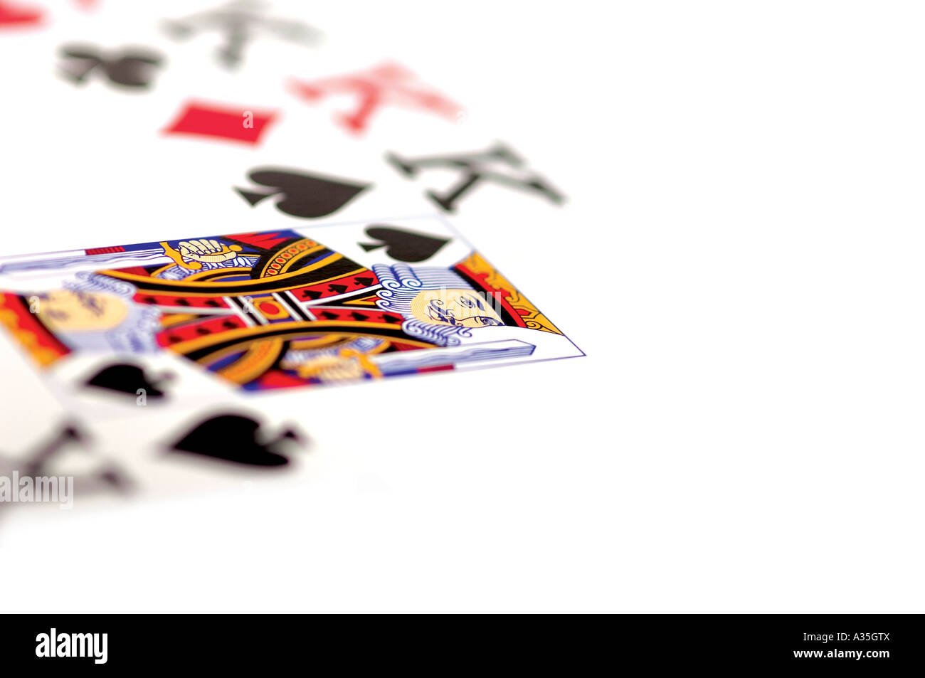 Close up of playing cards king kings Stock Photo