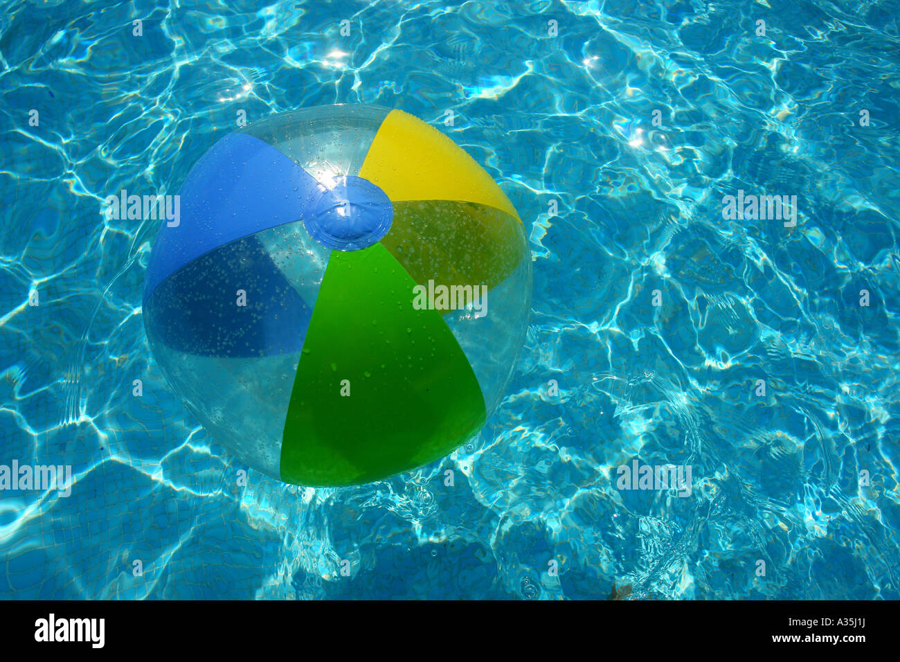 beach ball in the pool Stock Photo Alamy