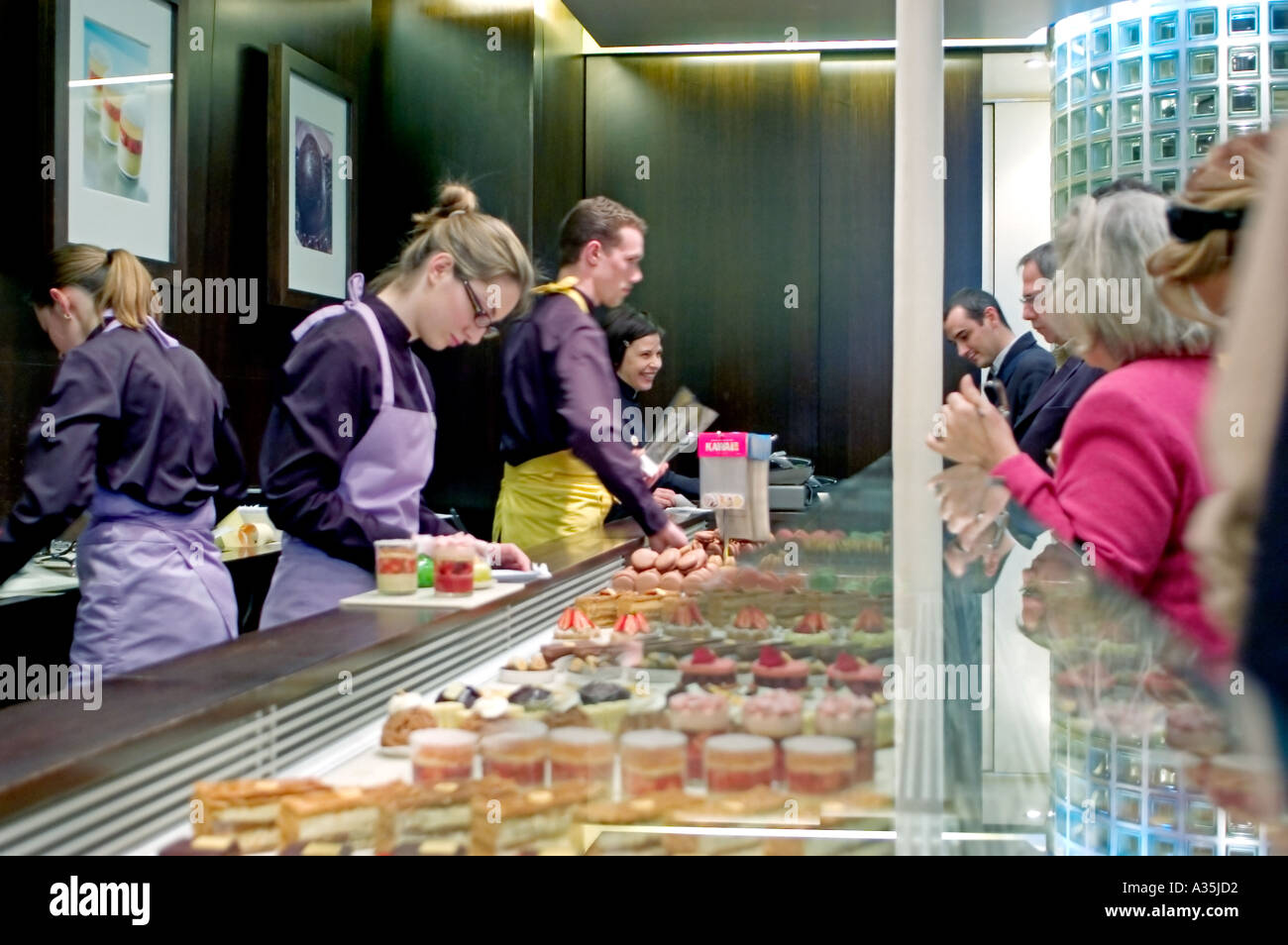 Paris France, Clerks Working in Food Store, Luxury Chocolate Shop
