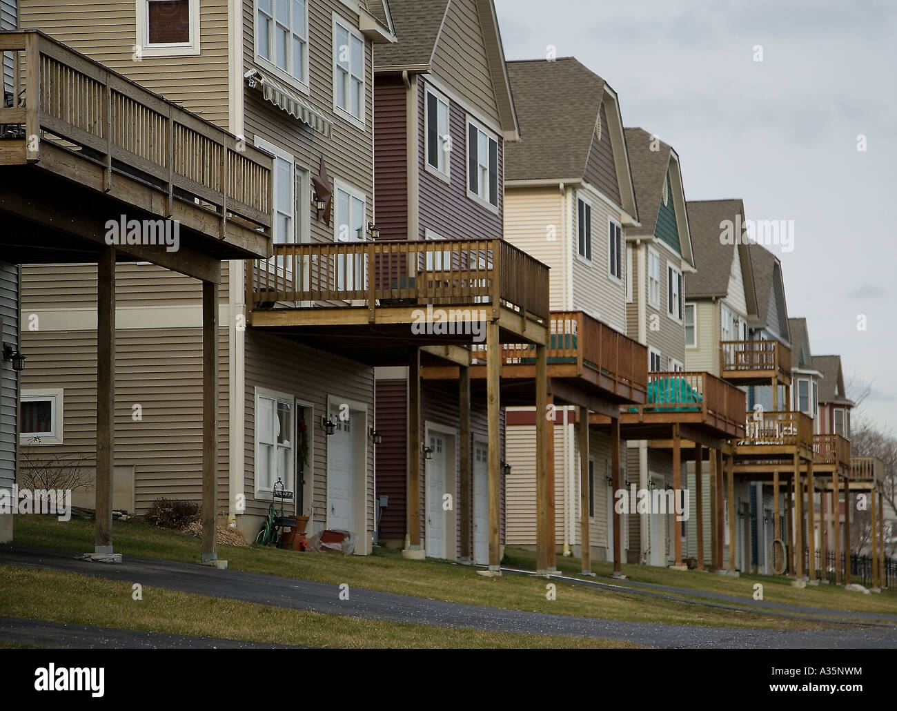 Line of row houses Stock Photo - Alamy