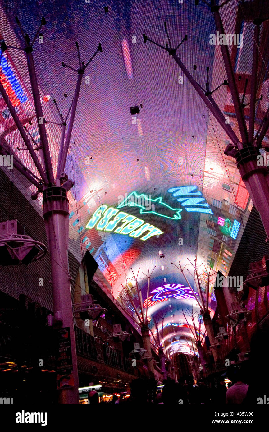 Fantastic Light Show At The Old Strip Freemont Street Las