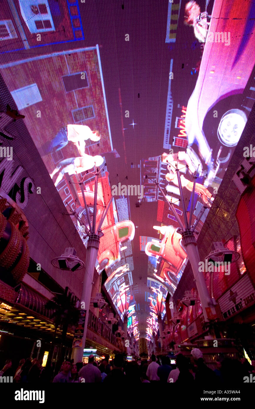 Fantastic Light Show At The Old Strip Freemont Street Las
