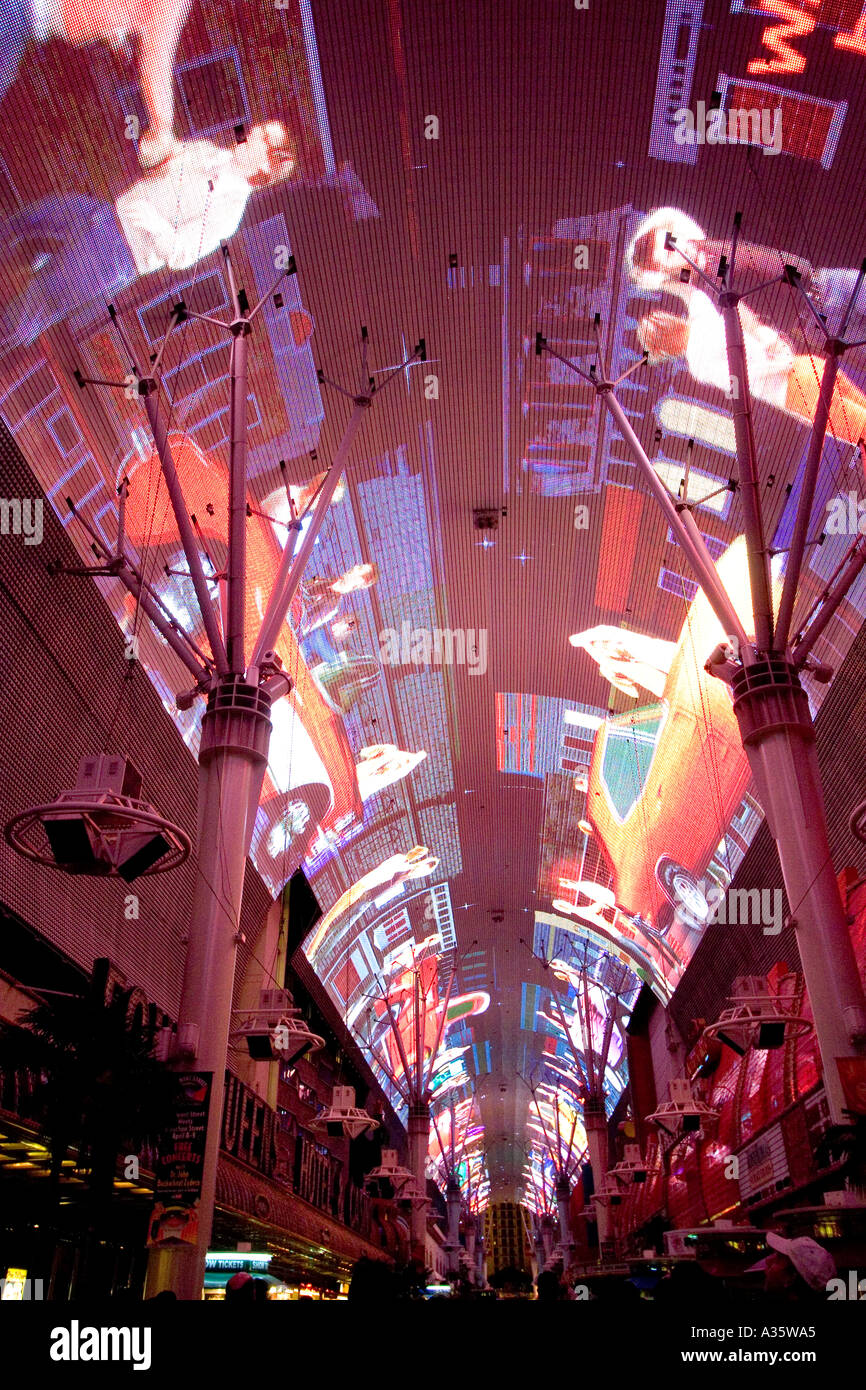 Fantastic Light Show At The Old Strip Freemont Street Las Vegas