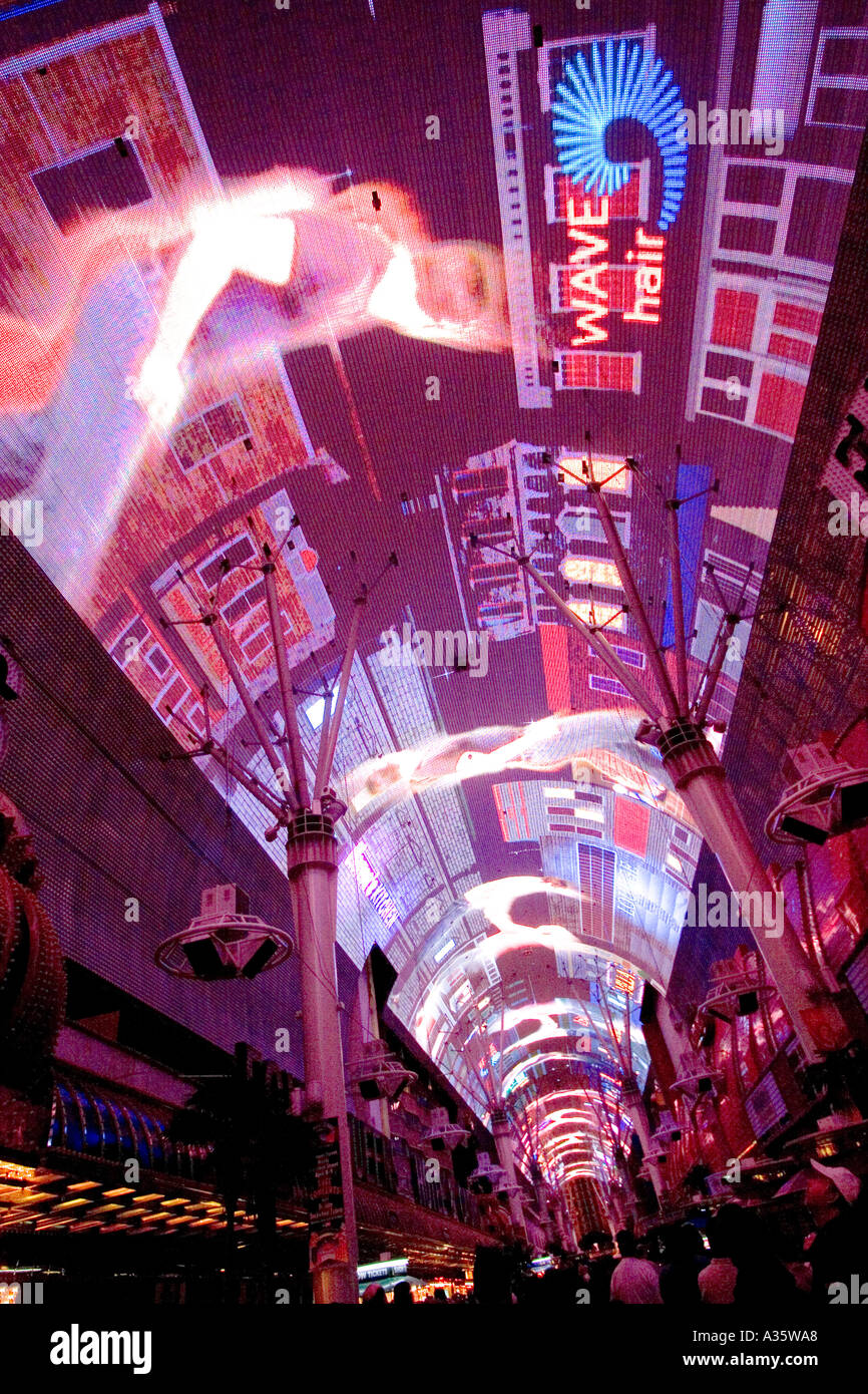 Fantastic Light Show At The Old Strip Freemont Street Las Vegas