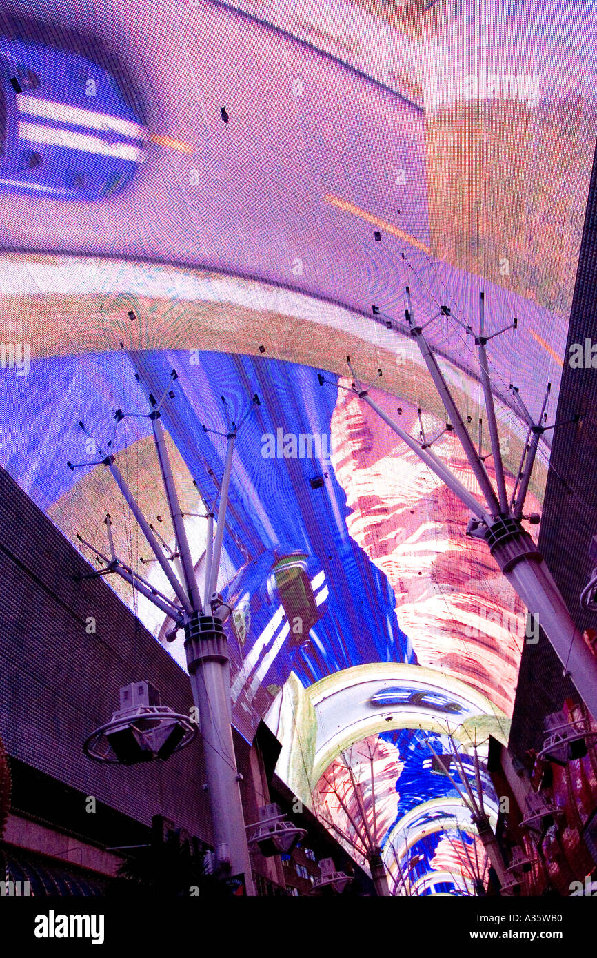 Fantastic light show at The old strip Freemont Street Las Vegas Nevada