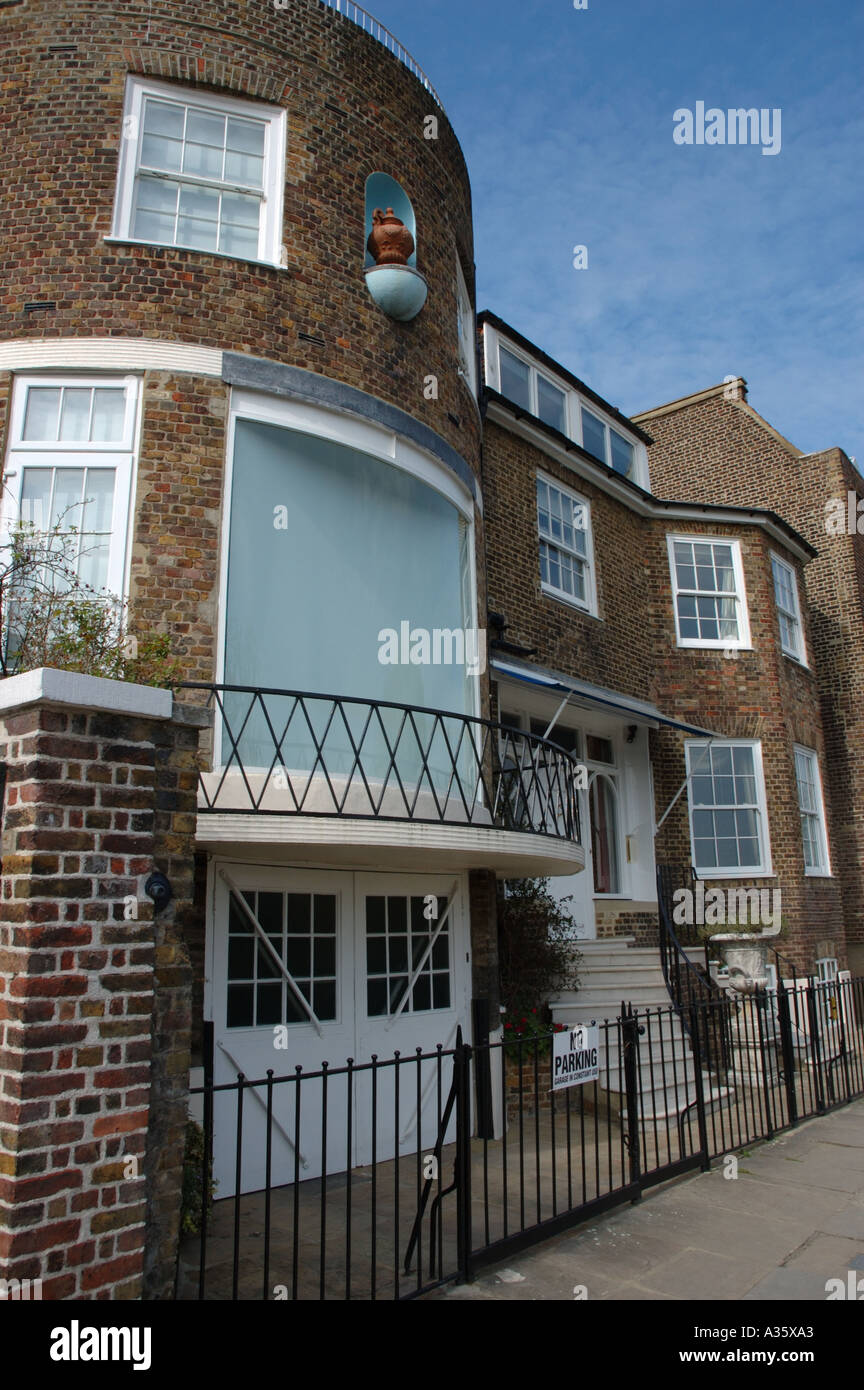 The Said House in Chiswick Mall was the luxury mansion used for the first BBC2 TV series The Apprentice starring Alan Sugar, in 2005 Stock Photo