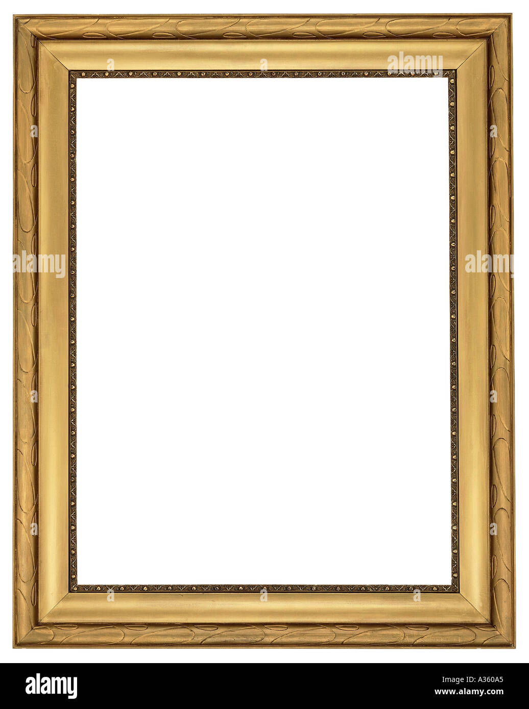 A vertical gold gilded rectangular decorative antique frame Stock Photo ...
