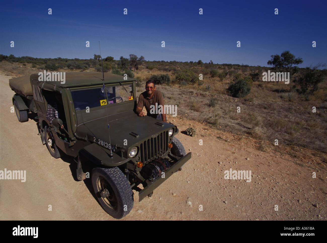 Jeep in the Outback 0144 Stock Photo