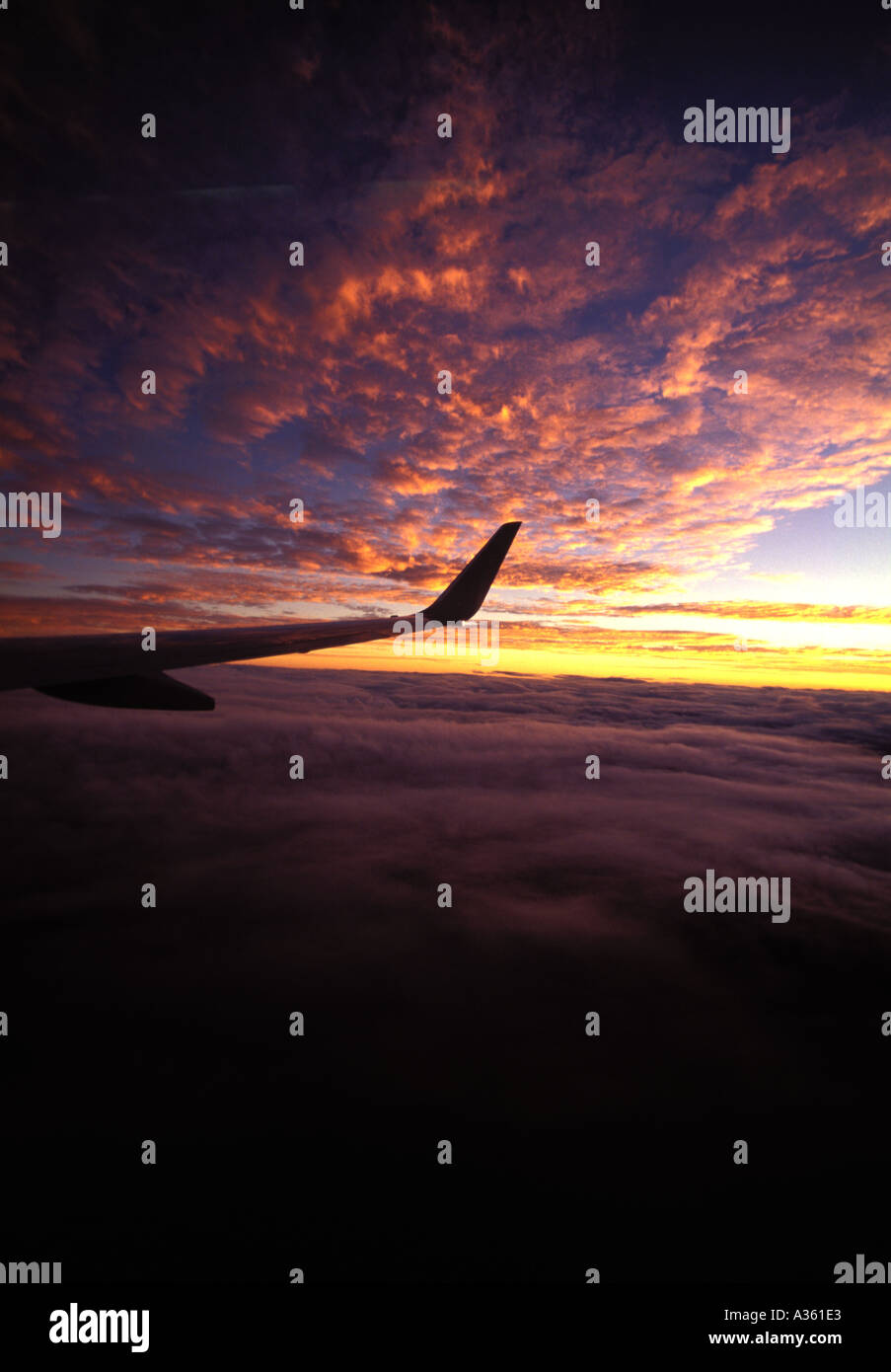 Wing Tip Sunset 0100 Stock Photo