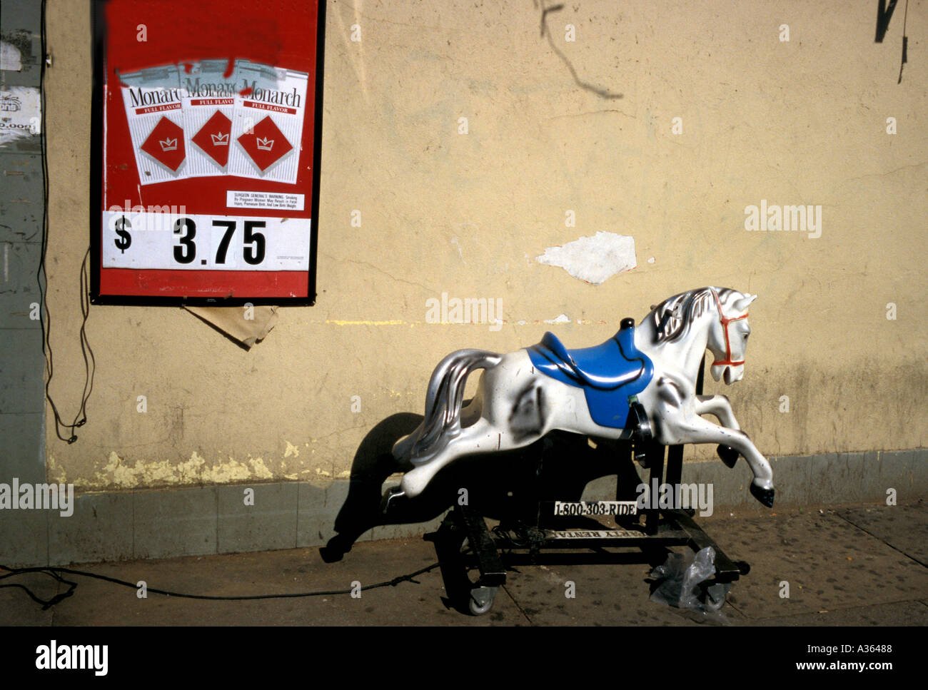 coin operated mechanical horse Stock Photo Alamy
