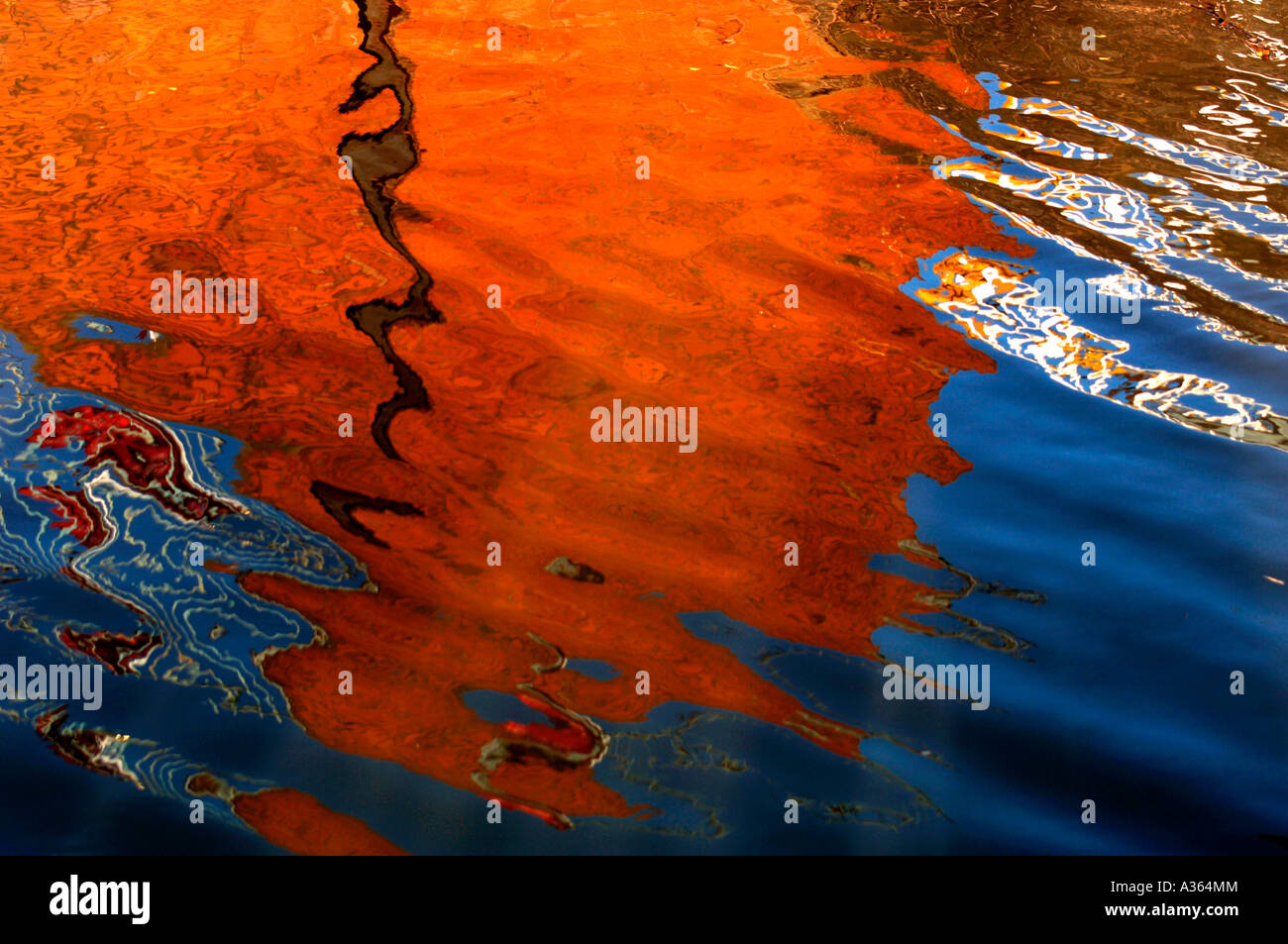 Abstract Water Reflections In The Cauldon Canal Stock Photo - Alamy