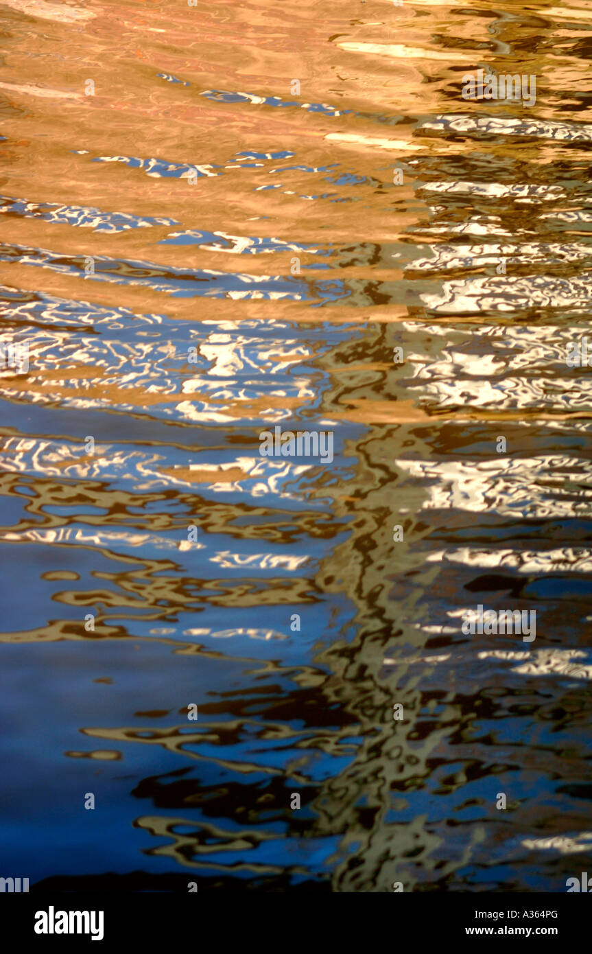 Abstract Water Reflections In The Cauldon Canal Stock Photo - Alamy