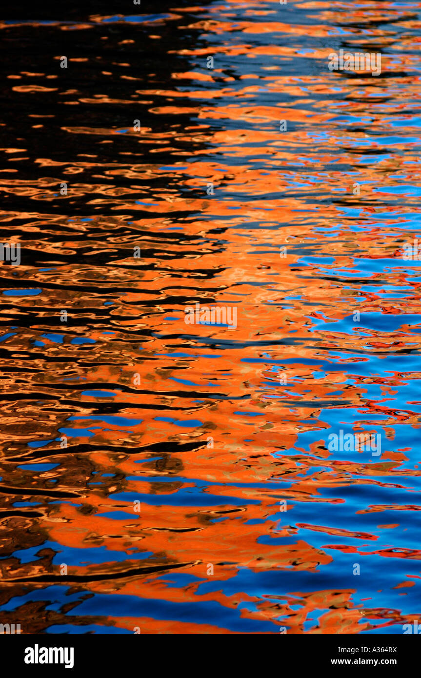 Abstract Water Reflections In The Cauldon Canal Stock Photo - Alamy