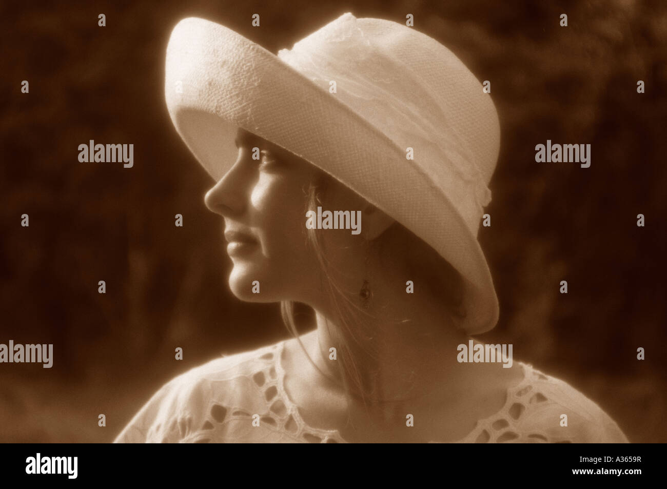 Profile Of A Young Woman In Her Twenties Stock Photo - Alamy